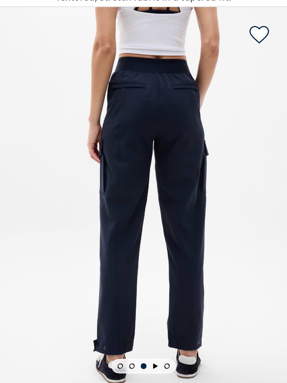 Athleta Navy Cargo Straight-Leg Women's Pants - Picture 4 of 8